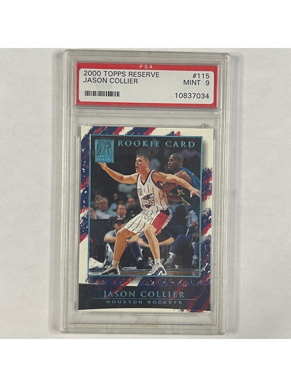 2000 Topps Reserve #115 Jason Collier /1499 Serial PSA 9 Rookie Rockets Card